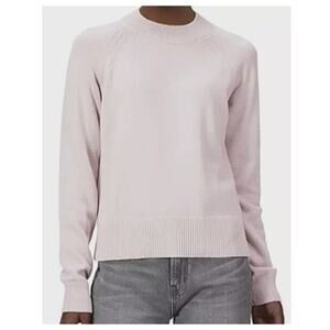 Daily Ritual Women's Cotton Mock Neck Sweater Pastel Pink Size XXL